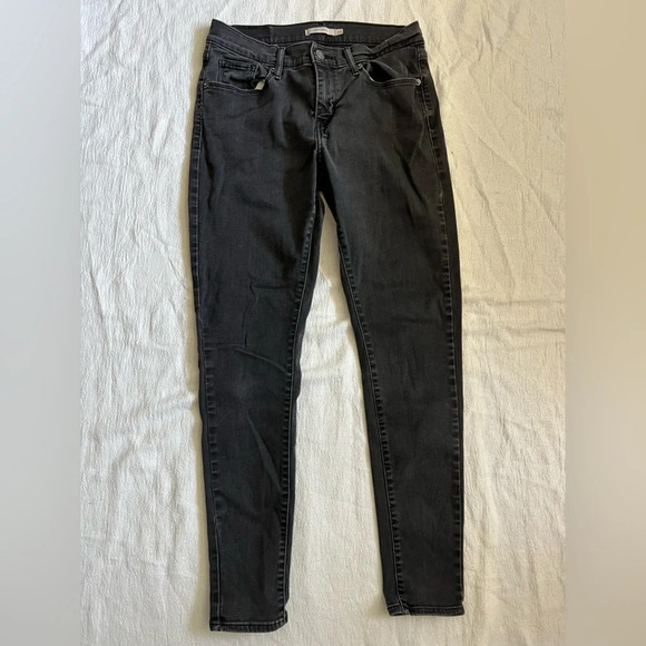 Levi's Faded Black Curvy Skinny Jeans Size 29 W29L30 - Picture 1 of 6